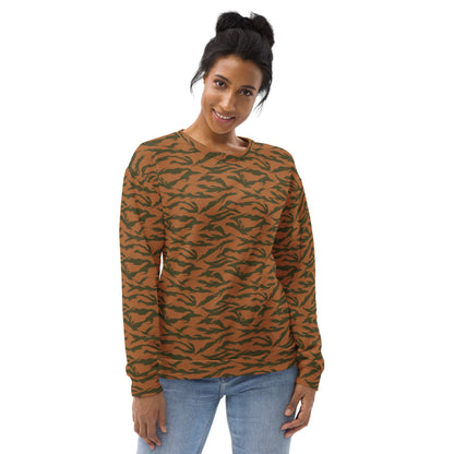 Burkina Faso Tiger Stripe Orange CAMO Unisex Sweatshirt - Sweatshirts