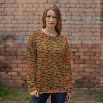 Burkina Faso Tiger Stripe Orange CAMO Unisex Sweatshirt - Sweatshirts