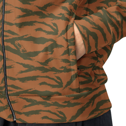 Burkina Faso Tiger Stripe Orange CAMO Unisex track jacket - Track Jackets