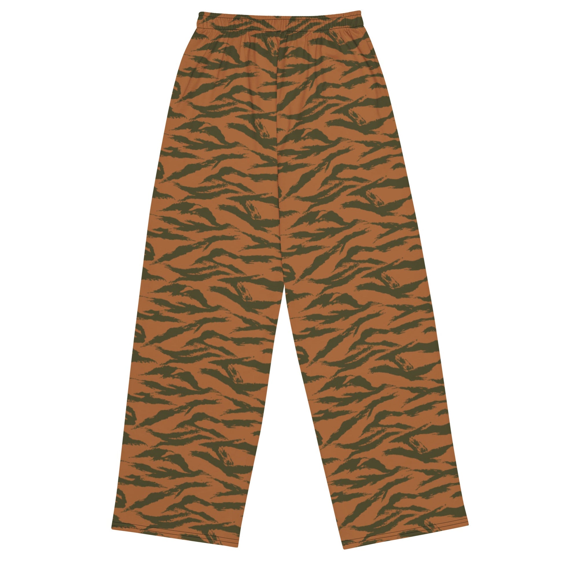 Burkina Faso Tiger Stripe Orange CAMO unisex wide-leg pants - Wide-leg Pants
