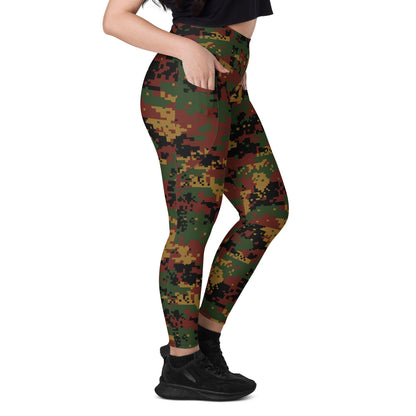 Burma (Myanmar) Tatmadaw Digital CAMO Leggings with pockets - Womens With Pockets