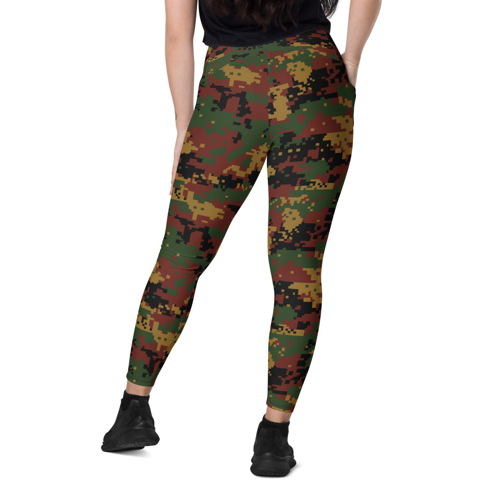 Burma (Myanmar) Tatmadaw Digital CAMO Leggings with pockets - Womens With Pockets