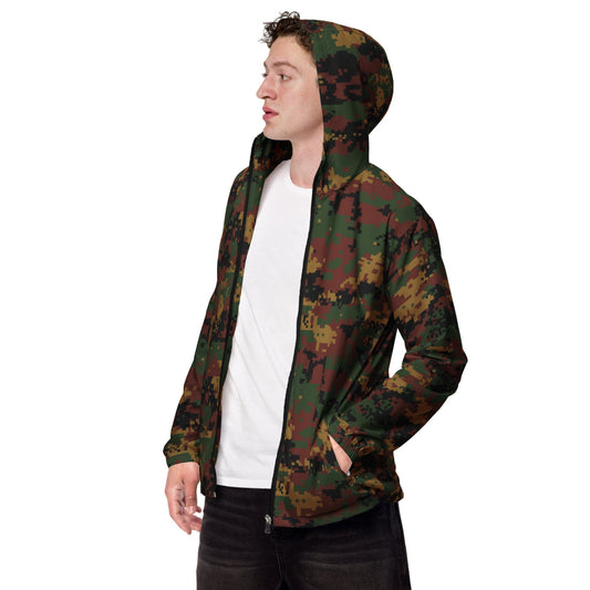 Burma (Myanmar) Tatmadaw Digital CAMO Men’s windbreaker - XS - Mens Windbreaker