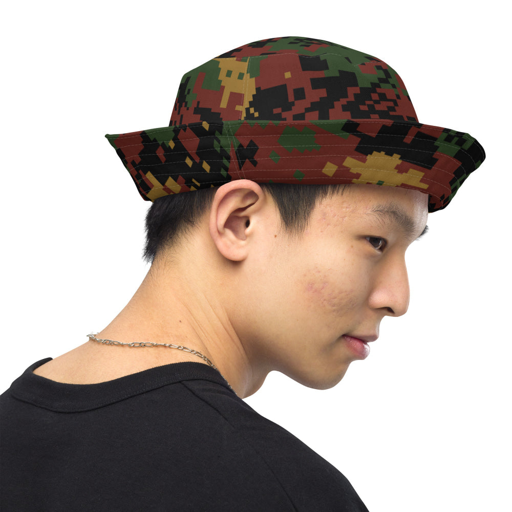 Burma (Myanmar) Tatmadaw Digital CAMO Reversible bucket hat - Bucket Hat