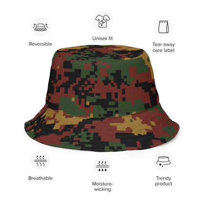 Burma (Myanmar) Tatmadaw Digital CAMO Reversible bucket hat - Bucket Hat