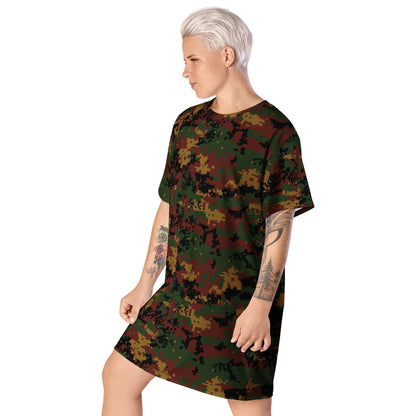 Burma (Myanmar) Tatmadaw Digital CAMO T-shirt dress - Womens T-Shirt Dress