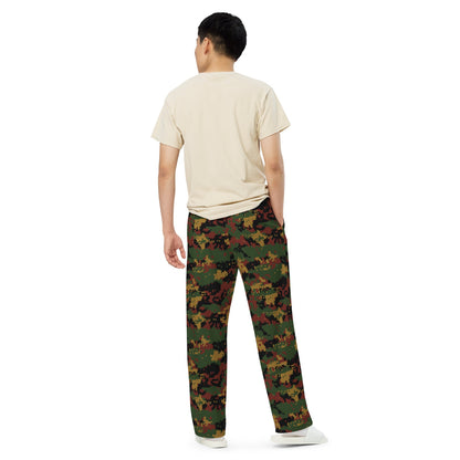 Burma (Myanmar) Tatmadaw Digital CAMO unisex wide-leg pants - Unisex Wide-Leg Pants