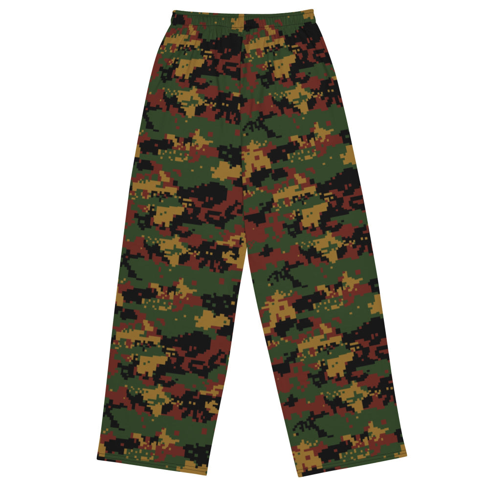 Burma (Myanmar) Tatmadaw Digital CAMO unisex wide-leg pants - Unisex Wide-Leg Pants