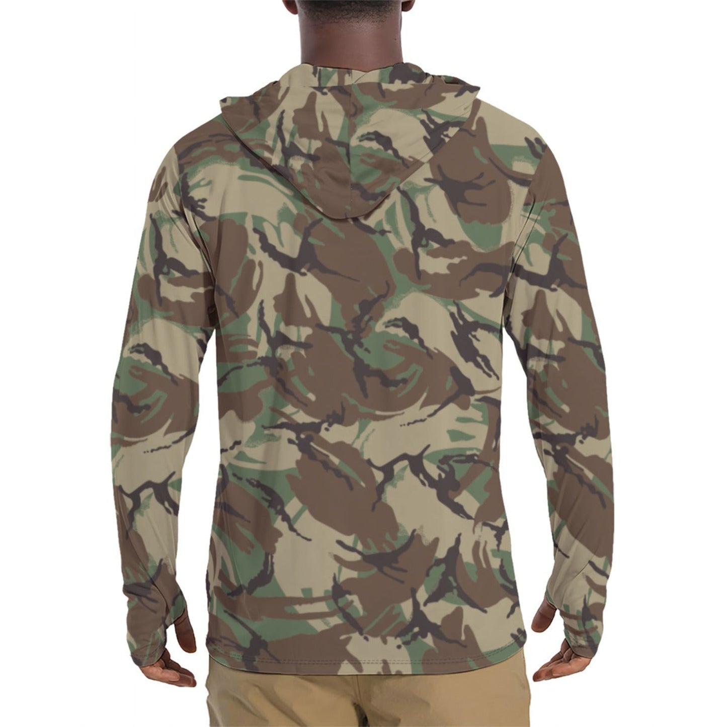 Canadian Airborne DPM CAMO Mens Sunscreen Sports Hoodie With Thumb Holes - Hoodies