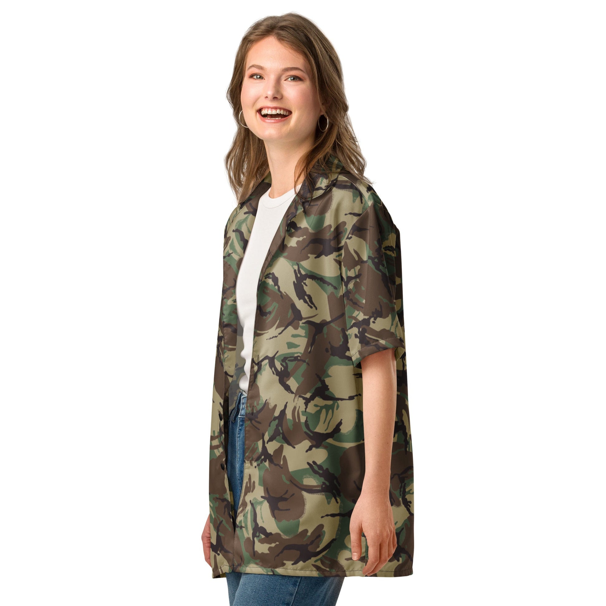 Canadian Airborne DPM CAMO Unisex button shirt - Button Shirts