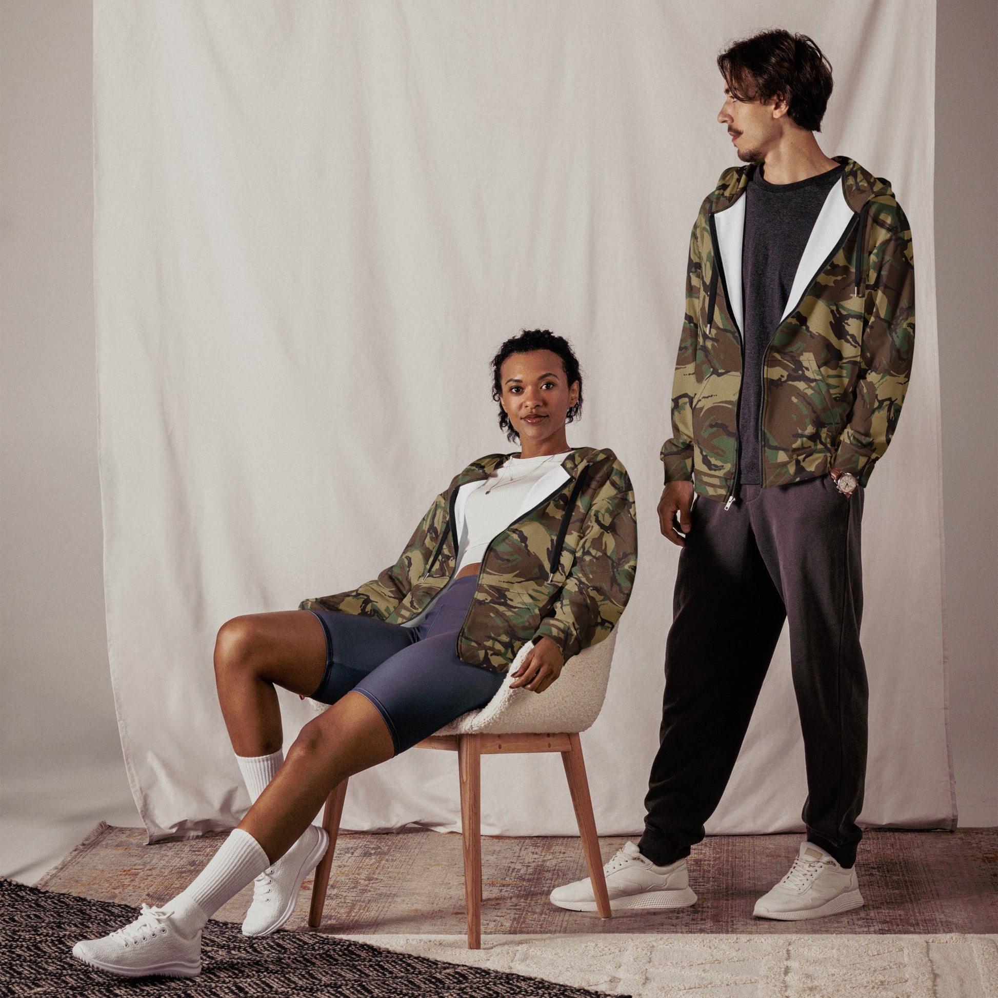 Canadian Airborne DPM CAMO Unisex zip hoodie - Zip Hoodies