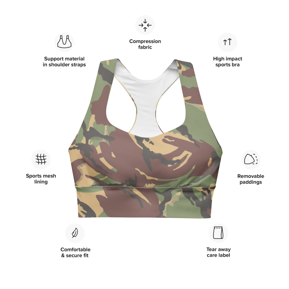 Canadian DPM Airborne Special Service Force CAMO Longline sports bra - Womens Sports Bra