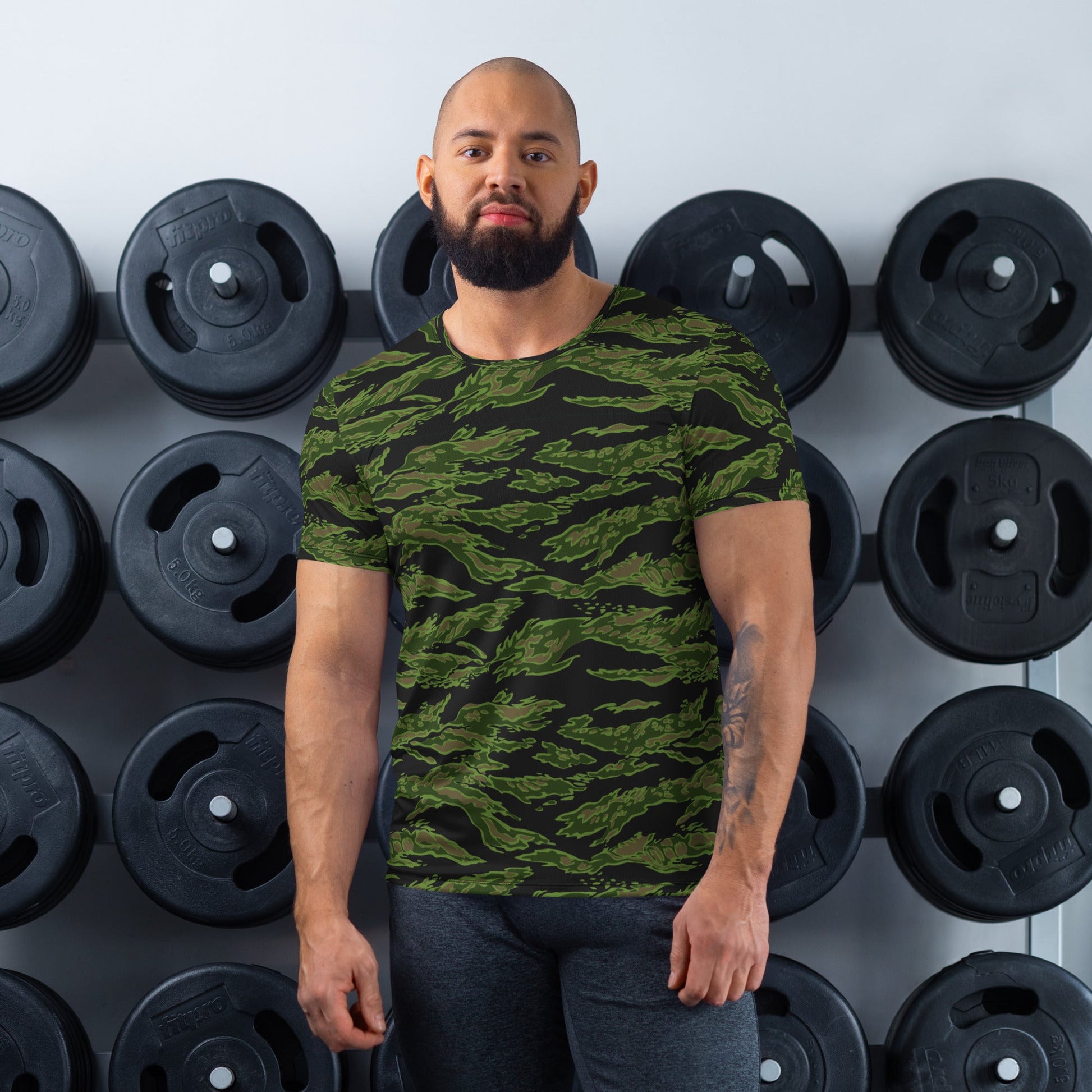 Canadian Tiger Stripe CAMO Mens Athletic T-shirt - XS - T-Shirts