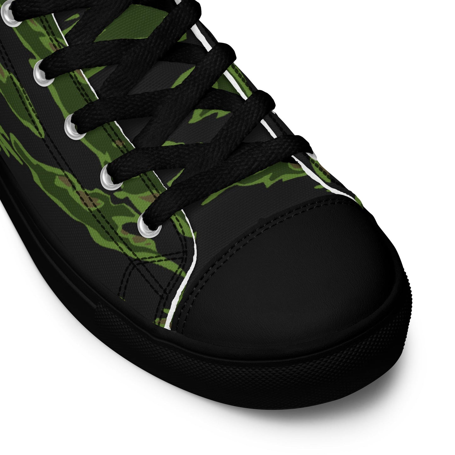 Canadian Tiger Stripe CAMO Mens high top canvas shoes - High Top Canvas Shoes