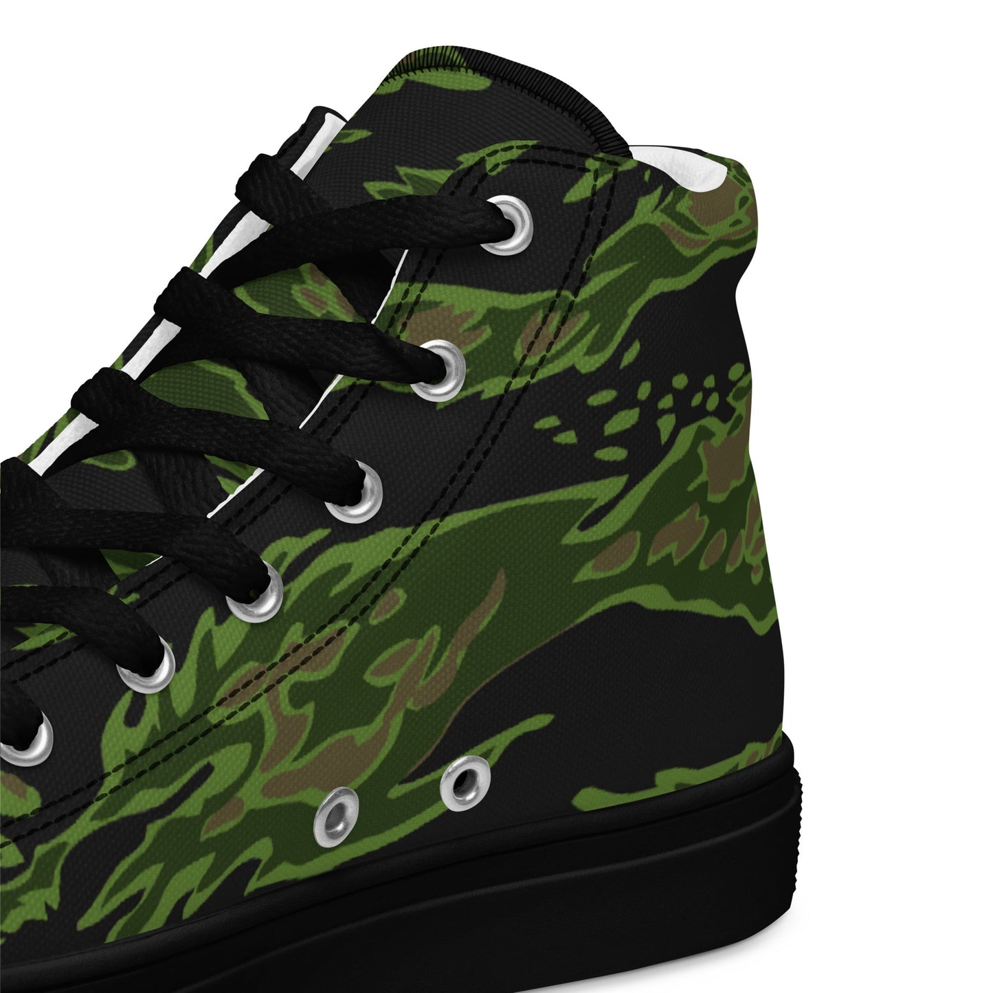 Canadian Tiger Stripe CAMO Mens high top canvas shoes - High Top Canvas Shoes