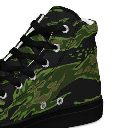 Canadian Tiger Stripe CAMO Mens high top canvas shoes - High Top Canvas Shoes