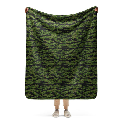 Canadian Tiger Stripe CAMO Sherpa blanket - 50″×60″ - Blanket