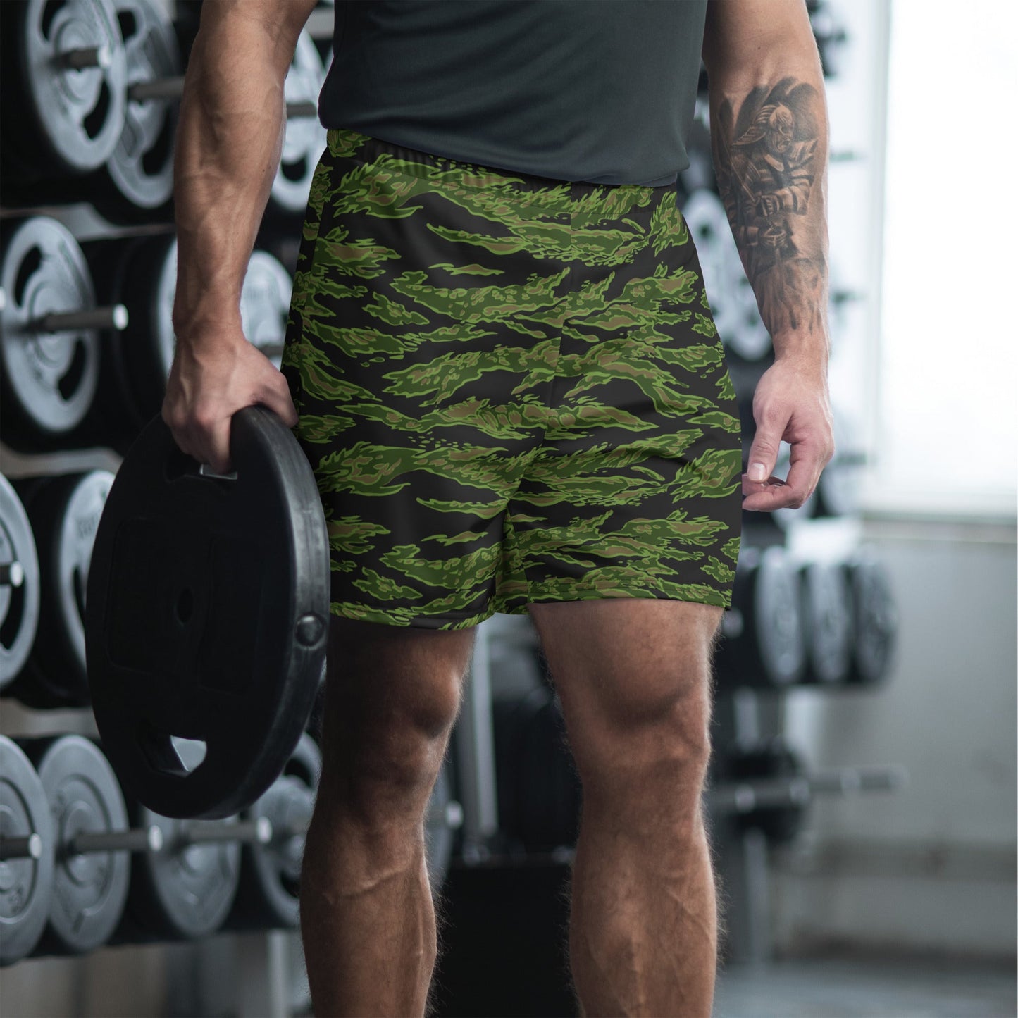 Canadian Tiger Stripe CAMO Unisex Athletic Long Shorts 2XS