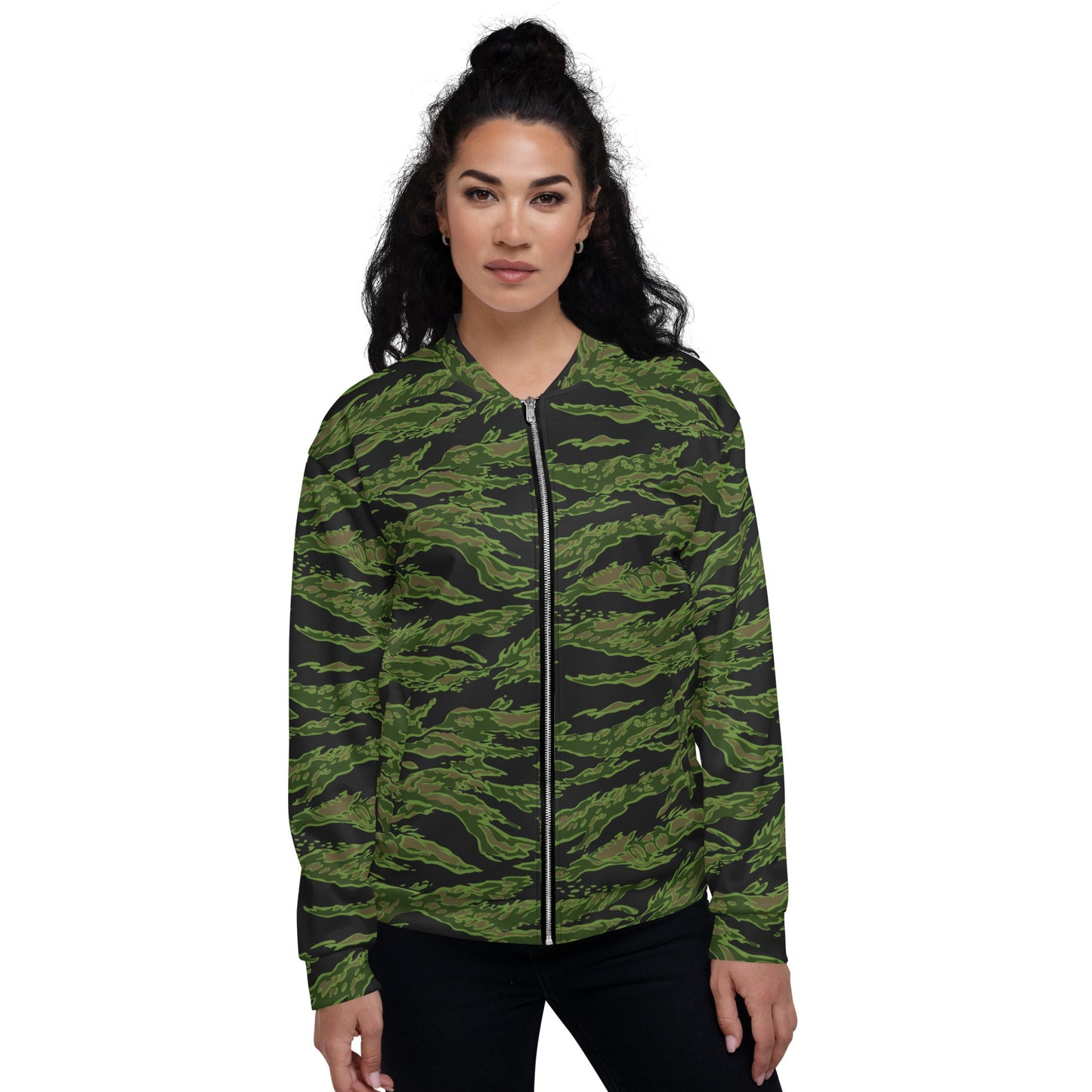 Canadian Tiger Stripe CAMO Unisex Bomber Jacket - Jackets