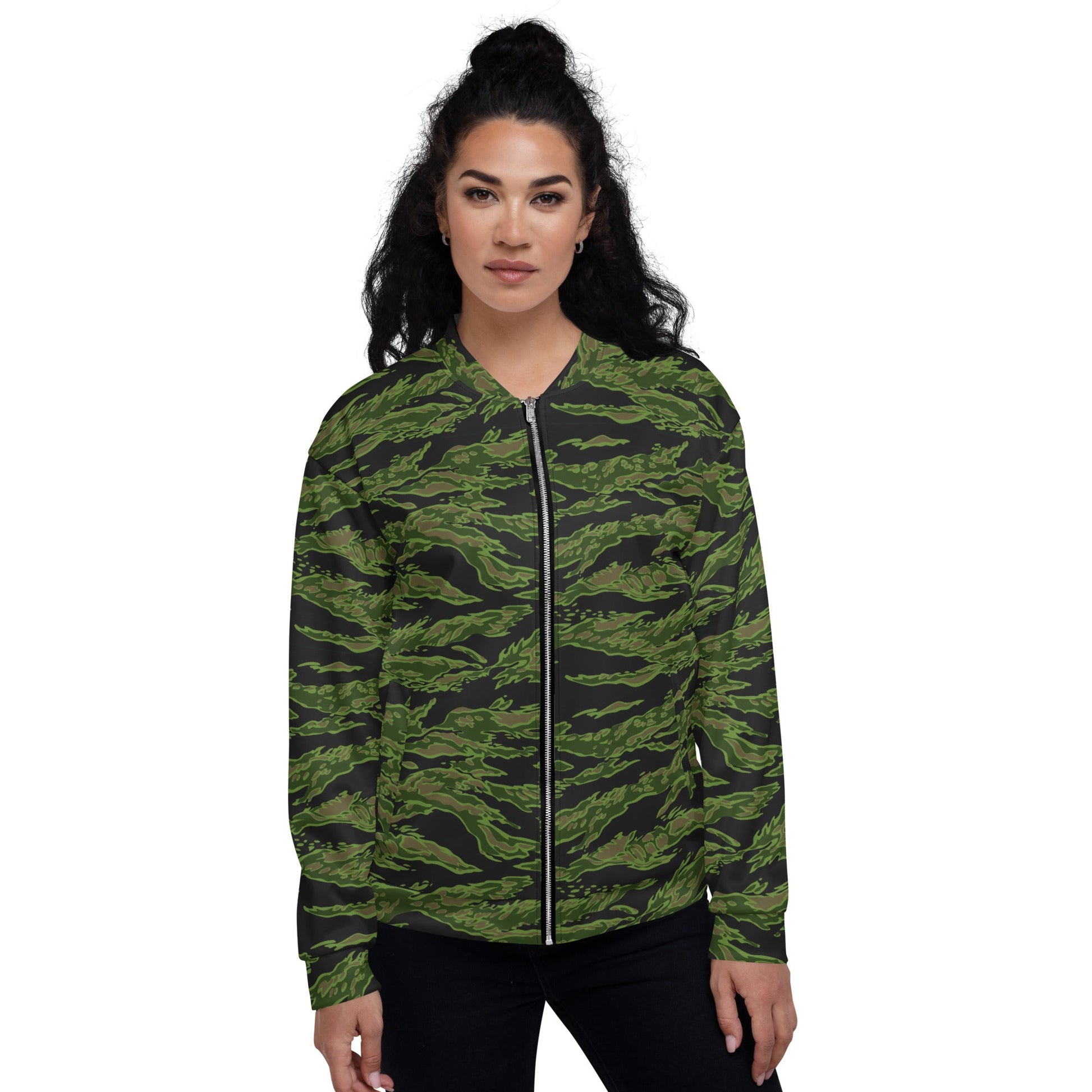 Canadian Tiger Stripe CAMO Unisex Bomber Jacket - Jackets