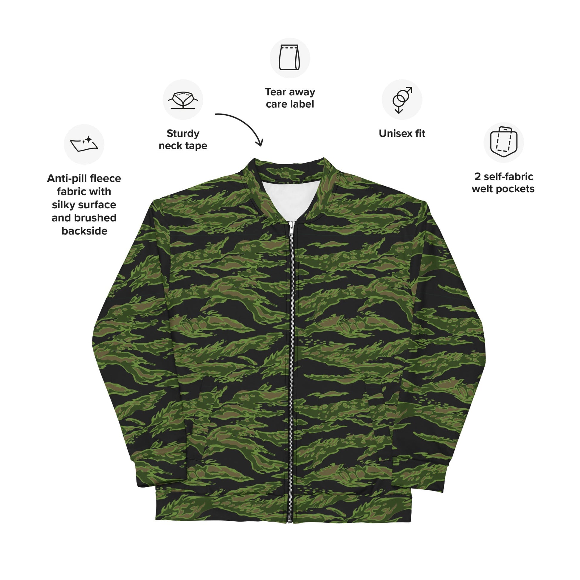 Canadian Tiger Stripe CAMO Unisex Bomber Jacket - Jackets