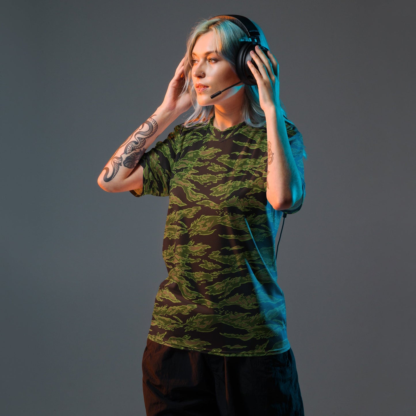 Canadian Tiger Stripe CAMO unisex sports jersey Sports Jerseys