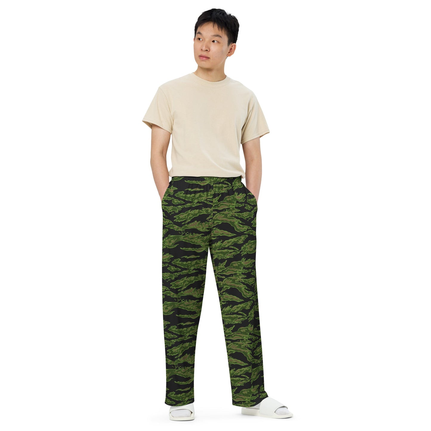 Canadian Tiger Stripe CAMO unisex wide leg pants Wide Pants