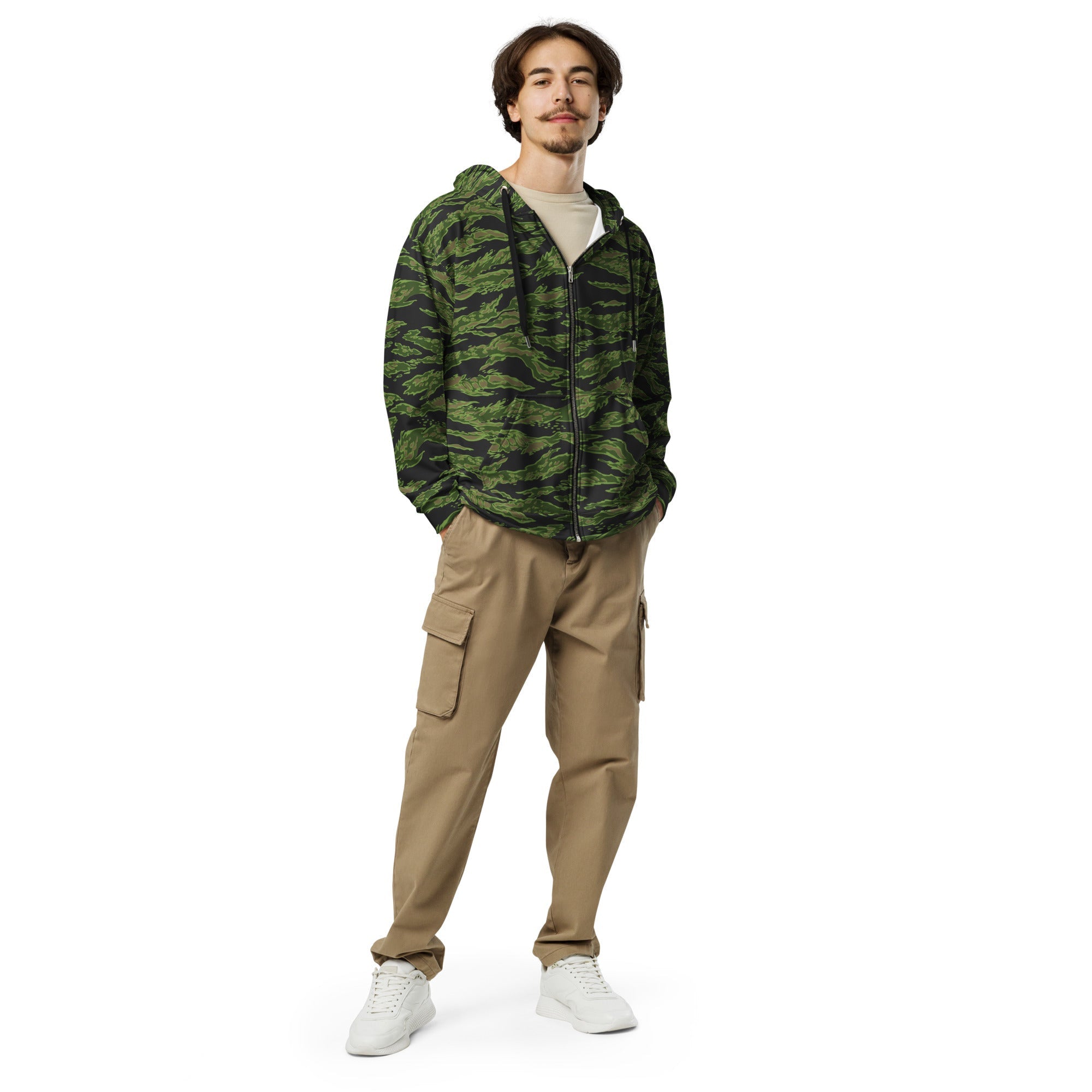 CAMO HQ - Canadian Tiger Stripe CAMO Unisex Zip Hoodie - Worldwide