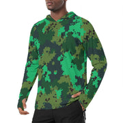 Carnival Reaper Tactical CAMO Mens Sunscreen Sports Hoodie With Thumb Holes - S / White