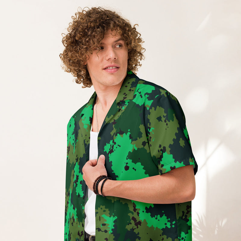 Carnival Reaper Tactical CAMO Unisex Short-Sleeve Button Shirt - 2XS - Button-Up