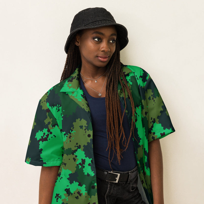 Carnival Reaper Tactical CAMO Unisex Short-Sleeve Button Shirt - Button-Up