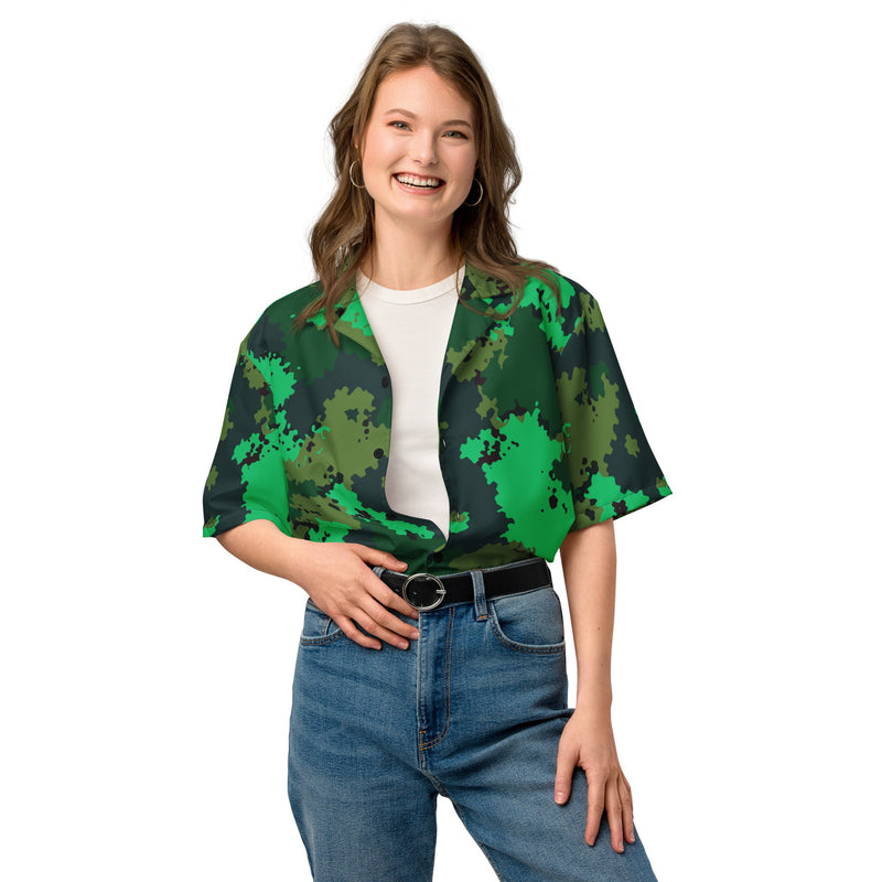Carnival Reaper Tactical CAMO Unisex Short-Sleeve Button Shirt - Button-Up