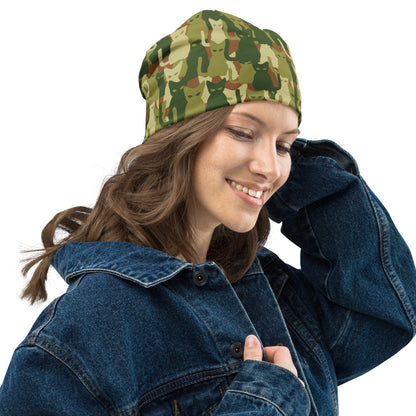 Cat-meow-flage CAMO Beanie - S