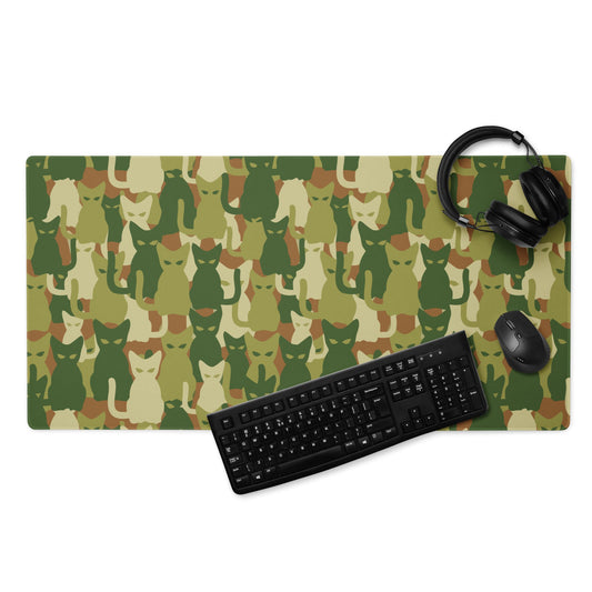 Cat-meow-flage CAMO Gaming mouse pad - 36″×18″