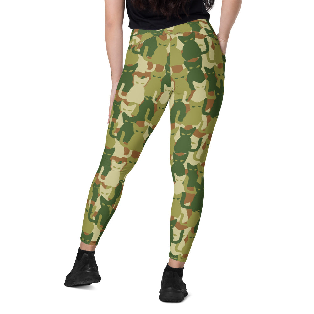 Cat-meow-flage CAMO Leggings with pockets - Womens With Pockets