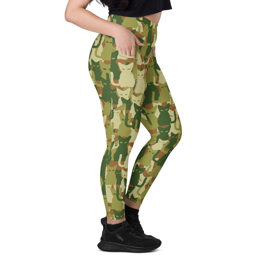 Cat-meow-flage CAMO Leggings with pockets - Womens With Pockets