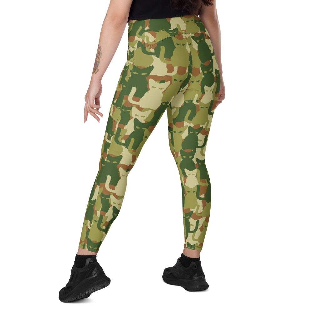 Cat-meow-flage CAMO Leggings with pockets - Womens With Pockets