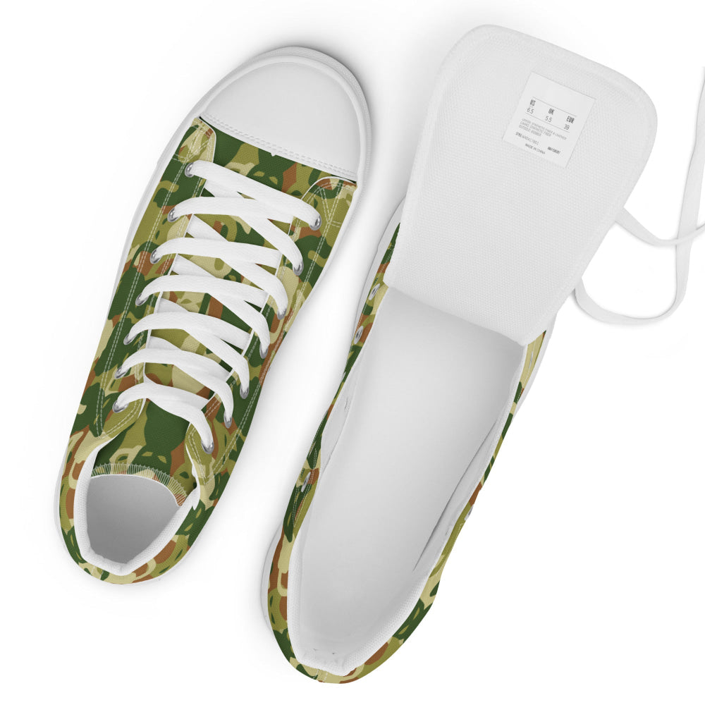 Cat-meow-flage CAMO Men’s high top canvas shoes - Mens High Top Canvas Shoes