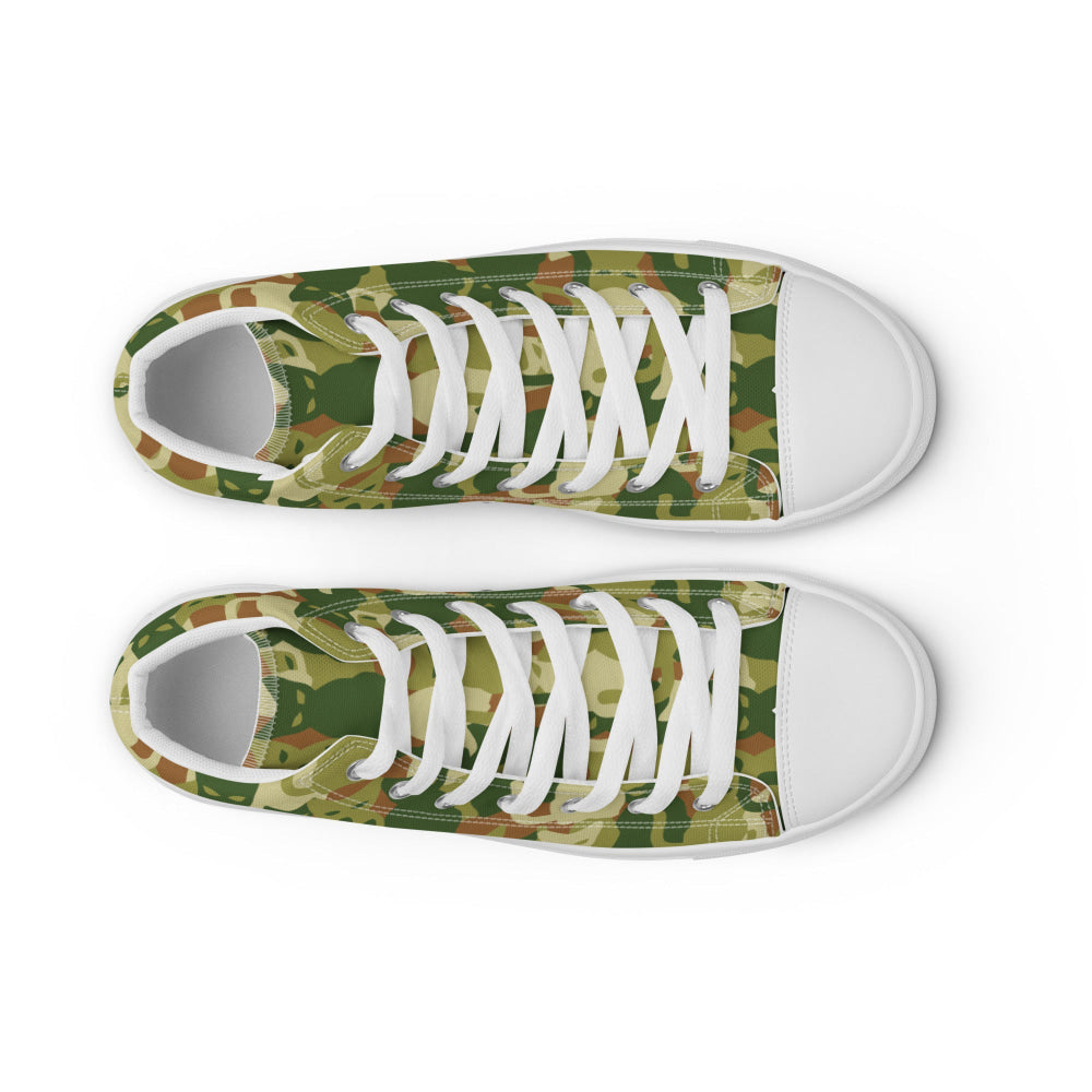 Cat-meow-flage CAMO Men’s high top canvas shoes - Mens High Top Canvas Shoes