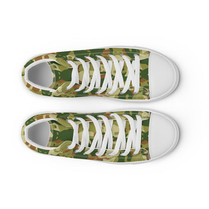 Cat-meow-flage CAMO Men’s high top canvas shoes - Mens High Top Canvas Shoes