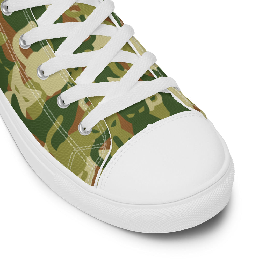 Cat-meow-flage CAMO Men’s high top canvas shoes - Mens High Top Canvas Shoes