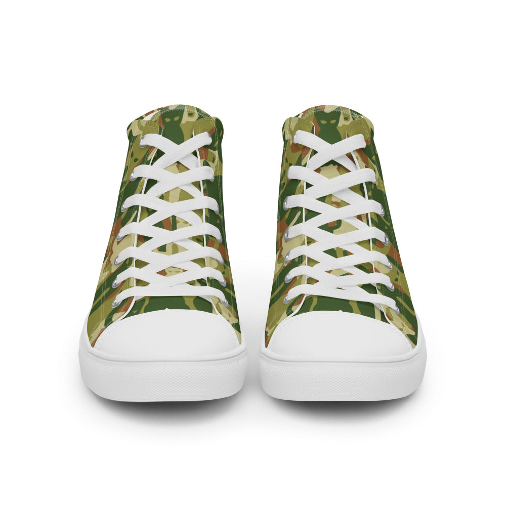 Cat-meow-flage CAMO Men’s high top canvas shoes - Mens High Top Canvas Shoes