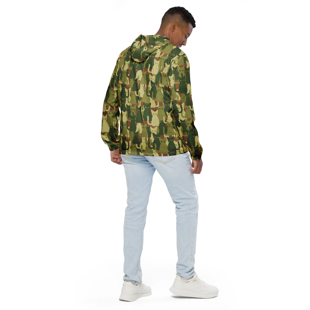 Cat-meow-flage CAMO Men’s windbreaker - Mens Windbreaker