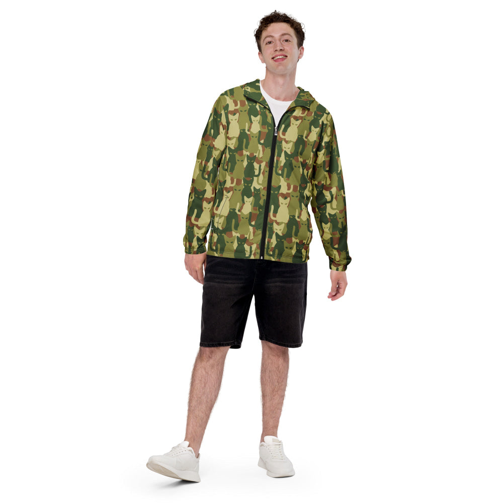 Cat-meow-flage CAMO Men’s windbreaker - Mens Windbreaker