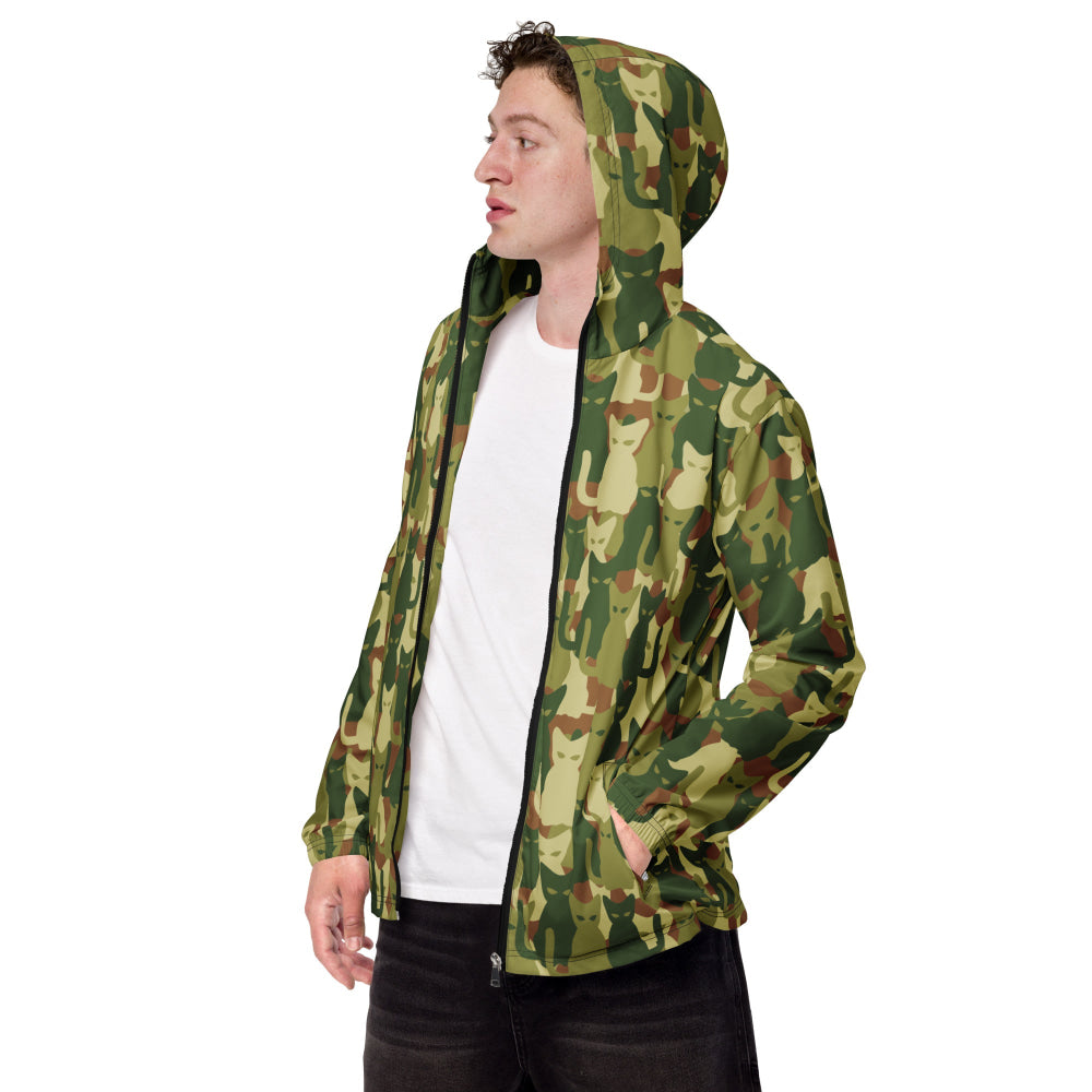 Cat-meow-flage CAMO Men’s windbreaker - XS - Mens Windbreaker