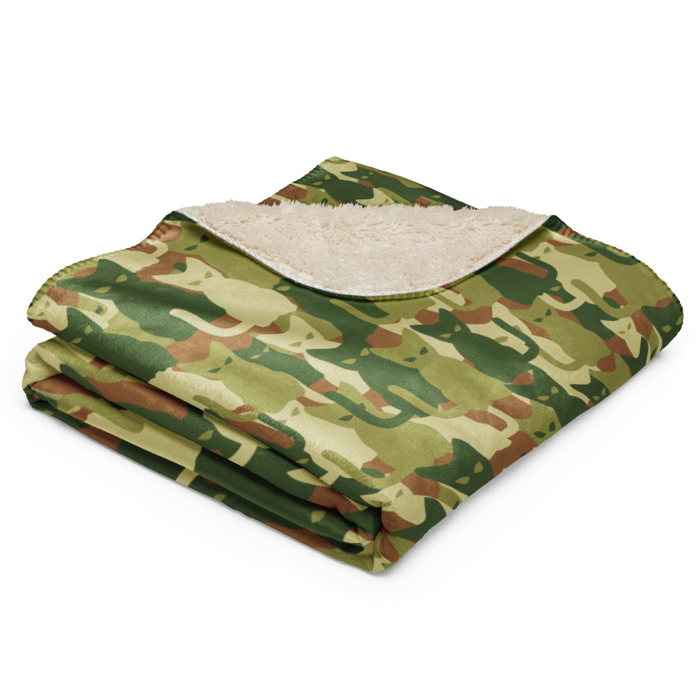 Cat-meow-flage CAMO Sherpa blanket - Blanket