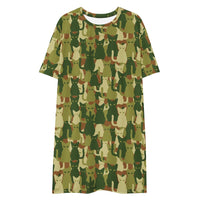 Cat-meow-flage CAMO T-shirt dress
