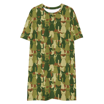 Cat-meow-flage CAMO T-shirt dress - Womens T-Shirt Dress