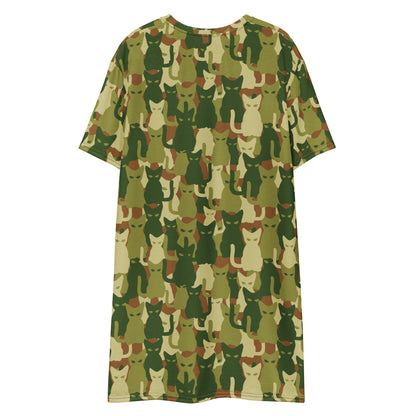 Cat-meow-flage CAMO T-shirt dress - Womens T-Shirt Dress