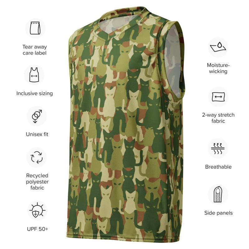 Cat-meow-flage CAMO unisex basketball jersey